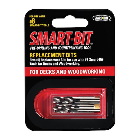 Starborn Starborn Smart-Bit No 8 Stainless Steel Replacement Bit 5 pc BDA161